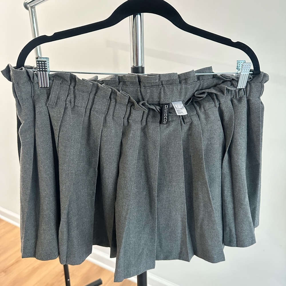 Divided Charcoal Skater Skirt